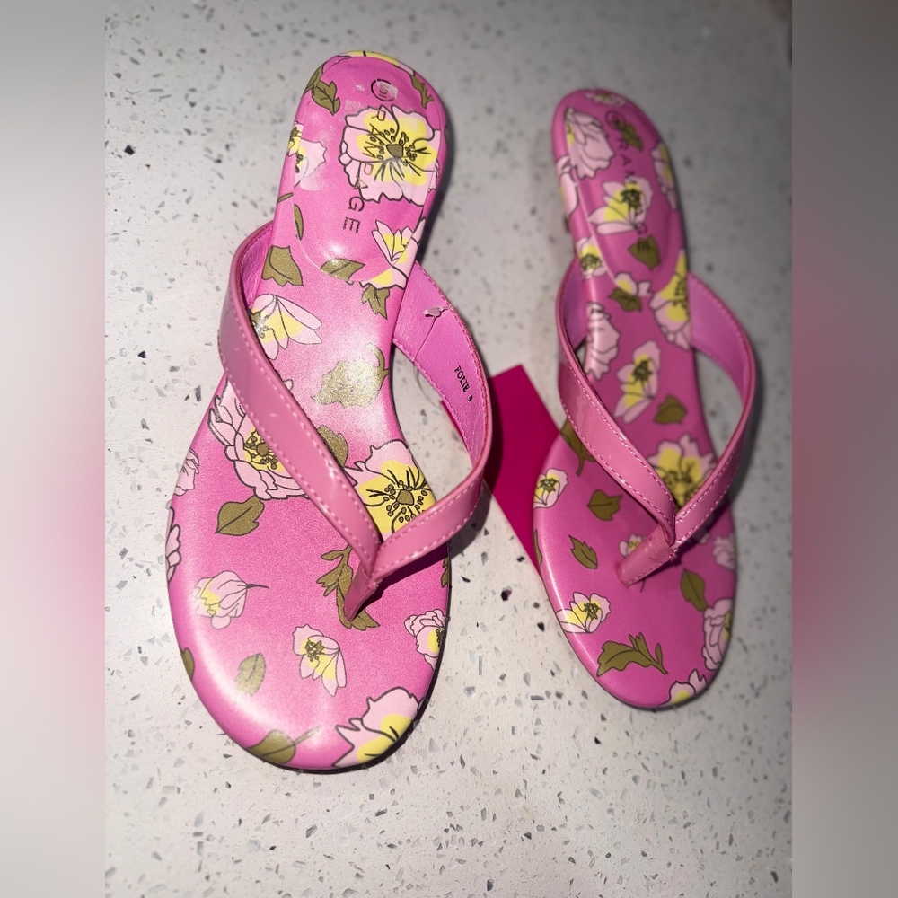 NWT Rampage Pink Floral Women's Sandals SIZE 9 - Picture 3 of 11